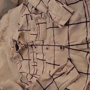 Kendall & Kylie XS plaid button down flannel